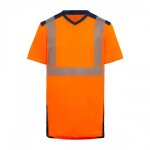 T - shirt haute visibilit  manches courtes bali grs g25 - orange fluo - s t2s