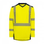T - shirt haute visibilit� � manches longues bali grs g25 - jaune fluo - l t2s