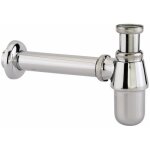 Siphon laiton chrom pour vasque - crou 33 x 42 mm -  sortie murale valentin