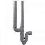 Siphon machine à laver double sortie horizontale interplast Siphon machine à laver double sortie horizontale interplast