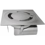 Siphon de sol en inox - 100 x 100 mm - hauteur 35 mm - sortie horizontale - netsol aco