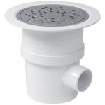 Siphon de sol pvc docia systme - grille aluminium -  192 mm - sitaral nicoll