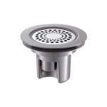 Siphon sol souple avec grille inox diamtre 114 mm et sortie intgre diamtre 40 mm delabie