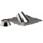 Solin inox pour conduit double paroi - inclinaison 30  45 - 180 / 230 mm ten