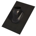 Solin ubiflex - pour toiture 25 - 45 - avec bavette - 500x500 mm noir ubbink