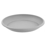 Soucoupe cancn - diamtre 38 cm - gris bton eda plastiques