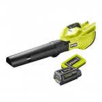 Souffleur turbo jet 36v max power + 1 batterie 4, 0 ah et chargeur ryobi