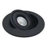 Spot encastr led - gradable - 7w - noir - swing asled