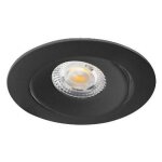 Spot encastr orientable - 5w - dimmable - noir - aspen aric