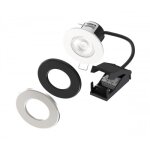 Spot led encastr� fixe 6w cct ip65 re2020 anti - feu avec 2 collerettes bf light