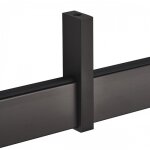 Support de barre pour penderie rectangulaire fixation sous - tablette titane x1 synercia