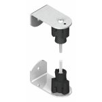 Support haut et bas pour poign�e de porte diva xiv inox la crois�e ds