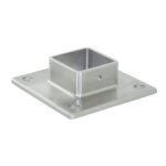 Support main courante - mural - carr - 40 x 40 mm - inox 316 - fixation 4 trous design production