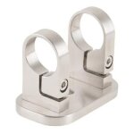 Support mural pour poteau garde - corps rond diamtre 42, 4 mm - hauteur 150mm - inox 316 - noir - 51 ...