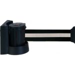 Support mural - avec sangle noir / argent �tirable de 3 m - abs noir - � fixer novap