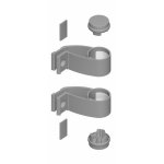 Support ovales et bouchons pour poign�es diva - aluminium brut la crois�e ds