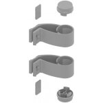 Support ovales et bouchons pour poign�es diva - aluminium gris la crois�e ds