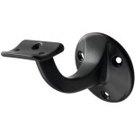 Support de rampe - aluminium - platine concave - dport 75 mm - noir hermeta