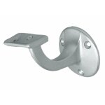Support de rampe - aluminium - platine plate - dport 75 mm - argent hermeta