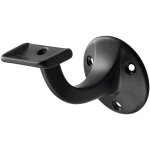 Support de rampe - aluminium - platine plate - dport 75 mm - noir hermeta
