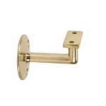 Support de rampe coud en laiton poli - platine ronde bricozor