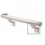 Support  visser pour rampe d'escalier aluminium anodisium argent rivinox