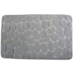 Tapis de bains - galets - mousse gris - 40x60cm spirella