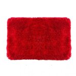 Tapis de bain - microfibre - antidrapant - highland - 55x65cm - rouge spirella