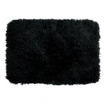 Tapis de bain - microfibre - antidrapant - highland - 60x90cm - noir spirella