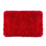 Tapis de bain - microfibre - antidrapant - highland - 60x90cm - rouge spirella