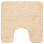Tapis de wc - microfibre - antidrapant - balance - 55x55cm - beige clair spirella