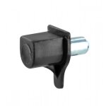 Taquet d'tagre en plastique noir et acier  enfoncer - diamtre 5 mm x20 interges