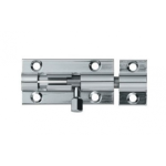 Targette à pêne rond en laiton et acier - 40 mm - nickelé - sr abus Targette à pêne rond en laiton et acier - 40 mm - nickelé - sr abus