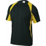 Tee - shirt manches courtes noir / jaune - taille xxl - bali delta plus