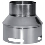 Terminal inox - à visser - sur tubage flexible 125mm ten Terminal inox - à visser - sur tubage flexible 125mm ten