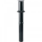 Terminal vertical noir pour po�le � granul�s �tanche - diam�tre 80x125 ten