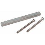 Tige carr�e 7x110 mm avec vis - plaque piliers taraud�s - champagne vachette