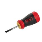 Tournevis ergonomique bi - matire fente tom pouce - pour lectricien - 4x35 mm sam outillage
