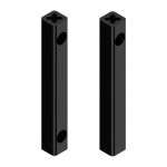 Tringle crmone pompier - aluminium - 2500 mm - omniia - noir ral 9005 tirard
