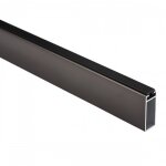 Tube de penderie rectangulaire 32, 3 x 11, 8 mm - avec joint anti - bruit - titane synercia