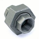 Union fonte conique femelle / femelle - filetage 15 / 21 noir codital