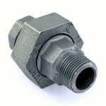 Union fonte conique m�le / femelle - filetage 15 / 21 noir codital