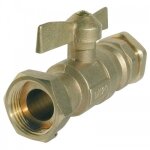 Vanne avant ou apr�s compteur pour raccordement direct sur poly�thyl�ne � 25 �crou � 20 / 27 codital