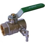 Vanne boisseau sphrique  manette et purge - presse toupe - ff 15x21 sferaco