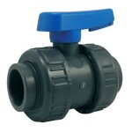 Vanne  sphre double union pvc - pression f / f -  visser - 26x34mm codital