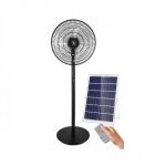 Ventilateur solaire hybride rechargeable - noir bf light