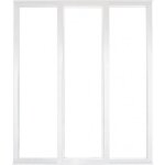 Verri�re int�rieure coulissante 3 carreaux 108 x 93, 2 cm blanc kit atelier