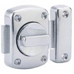 Verrou en applique - à bouton - sans cylindre - largeur 30 mm - chromé fth thirard Verrou en applique - à bouton - sans cylindre - largeur 30 mm - chromé fth thirard