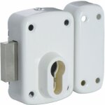 Verrou en applique - pour cylindre europen - 110 mm - blanc - arnov iseo