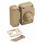 Verrou en applique de sret - double cylindre - pne 110 mm - v 136 vachette
